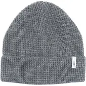 Maximo Strickmütze , Jungen, Gr. 53, grau (dunkelgraumeliert), Strick, Materialmix, unifarben, Mützen Strickmütze, Wollanteil, gefüttert, breiter Umschlag