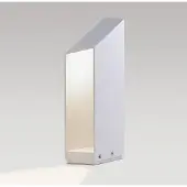 Marset LED-Sockellampe Domus, Höhe 37 cm, weiß, Aluminium