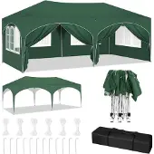 Woltu Pavillon, mit Seitenwänden, wasserabweisend UV-Schutz, grün
