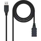 Nanocable 10.01.0903-BK, 3 m, USB A, USB A, USB 3.2 Gen 1 (3.1 Gen 1), Schwarz