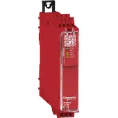 Schneider Electric XPSBAC14AC Sicherheitsrelais Harmony Basic, 1Funktion, 1Kreis/2Kanäle, PLe/Kat4/SIL3, 4S 2Ö, 24VAC 24VDC, Federzug