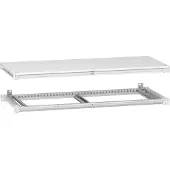 Schneider Electric Unterer und oberer Rahmen, PrismaSeT 6300, für elektrische Gehäuse B 1200 x T 500 mm, inklusive Dach, RAL9003 NSYSFNC125ED