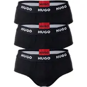 HUGO für Herren. 50469763 3er-Pack Baumwoll-Stretch-Slips Logo schwarz (M), Homewear, Baumwolle