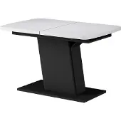 Vicco Esstisch Fenaro Weiß/Schwarz 120-160 x 80 cm ausziehbar, Model 56602