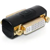 DeLOCK 65225, DVI, DVI, Schwarz, Gold