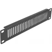 DeLOCK 10″ Netzwerkschrank Panel mit Lüftungsschlitzen vertikal 1 HE schwarz, Belüftet Blindplatte, Metall, Schwarz, 1 Stück(e)