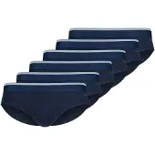 Skiny Slip "Slip Brasil-Slips Cotton Multipack 6P 6er Pack", Herren, Gr. S, blau, Obermaterial: 95% Baumwolle CO. 5% Elasthan EL., Unterhosen Slip, Topseller