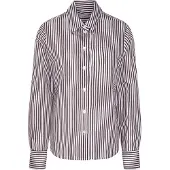 Seidensticker Klassische Bluse , Damen, Gr. S (36), braun, 81% Viskose, 19% Polyamid, gestreift, regular fit, ohne Ausschnitt, Blusen Klassische Bluse, 1/1 Kragen Gestreift