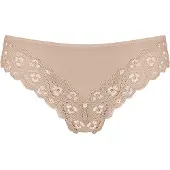 Triumph Slip "Lovely Micro Tai", Damen, Gr. S, beige, Microfaser, Obermaterial: 80% Polyamid, 20% Elasthan, Unterhosen Slip, mit Spitzenbesatz