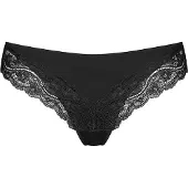 Triumph 1100000002199 "Lovely Micro Tai", Damen, Gr. S, schwarz, Microfaser, Obermaterial: 80% Polyamid, 20% Elasthan, Unterhosen 1100000002199, mit Spitzenbesatz