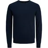 Jack & Jones Rundhalspullover "JJEEMIL KNIT CREW NECK NOOS" Baumwollmischung, regular fit