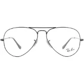Ray-Ban AVIATOR OPTICS, Erwachsener, Uni, Pilot, Schwarz, Nicht-polarisierte Linse, Metall