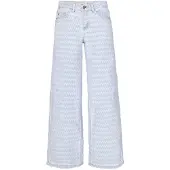 Garcia Weite Jeans , Mädchen, Gr. 176, N-Gr, blau (light used), Denim/Jeans, Obermaterial: 100% Baumwolle, Strukturmuster, weit knöchellang, Jeans Weite Jeans, mit Strukturmuster