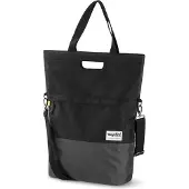 URBAN PROOF Recycelte Shopper-Fahrradtasche 20 Liter - Schwarz/Grau