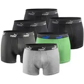 Puma Herren Boxershorts 6er Pack green grey - XL