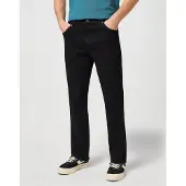 Wrangler Straight-Jeans "TEXAS", Herren, Gr. 46, Länge 34, schwarz (schwarz overdye), Denim/Jeans, Obermaterial: 98% Baumwolle, 2% Elasthan, overdyed, straight fit lang, Jeans Straight-Jeans