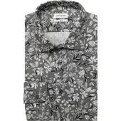 Seidensticker Businesshemd "Slim", Herren, Gr. XXL (45), normale Ärmellängen, grau, 100% Baumwolle, bedruckt, slim fit, 2-Knopf-Manschette, Hemden Businesshemd, Slim 1/1 Kentkragen Druck