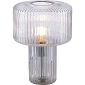 Paul Neuhaus Tischleuchte "FUNGUS", transparent, 1, Ø 25cm H: 34cm, 1 Stk., Leuchten, ExklusiveE27, Schalter, Schnurschalter, Tischleuchte