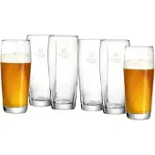 Ritzenhoff & Breker Bierglas "Willi", transparent, H:18cm Ø:8cm, Glas, Trinkgefäße, Bierglas, 500 ml, 6-teilig