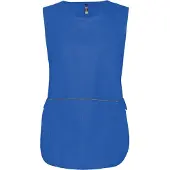 Kariban Damen Tunika mit großer Fronttasche und 2 Fächern, verstellbare Seitenschlaufen, Taillenlänge 78 cm