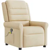 vidaXL Massagesessel Creme Stoff