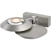 Pure LED-Wandlampe Oculis, silberfarben 30 cm, Eisen, 2-flg.