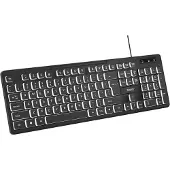 Savio KB-04, Volle Größe (100%), Kabelgebunden, USB, Membran Key Switch, QWERTY, Schwarz