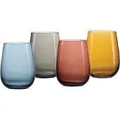 Ritzenhoff & Breker Gläser-Set "Palermo", bunt, B:8cm H:11cm Ø:8cm, Glas, Trinkgefäße, Gläser-Set, Trinkglas im 4er Set, je 475 ml, Topseller
