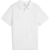 Puma Teamevostripe Polo Jr white-silver-feather gray (04) 140