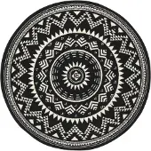 Home Collection Teppich "Valencia", rund, 9 mm Höhe, Kurzflor, Modern, Vintage, Mandala, Wohnzimmer, Kinderzimmer, Flur