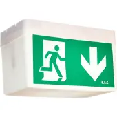 B.E.G. 93012 Notleuchte 21m LED Decken- und Wandmo. weiß IP54 BD21/6/3SC-LED