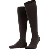 Falke Family Herren Kniestrümpfe, 39-42, Braun, Uni, Baumwolle