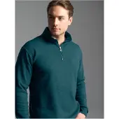 Trigema Sweatshirt "Troyer in Waffeloptik"