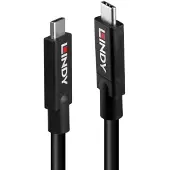 Lindy 43411, 8 m, USB C, USB C, USB 3.2 Gen 2 (3.1 Gen 2), 10 Gbit/s, Schwarz