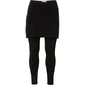 Sheego Leggings BY JOE BROWNS "Leggings Leggings mit angesetztem Minirock", Damen, Gr. 58, N-Gr, schwarz, Basic, Hosen Leggings, Raffinierte Leggings mit Rock