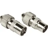 Hama 00205211, Koaxial, Koaxial, Männlich, Weiblich, 7 mm, Silber