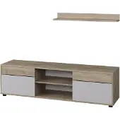 Vicco Wohnwand Berno Sonoma/Weiß 2 Teile, Model 57823