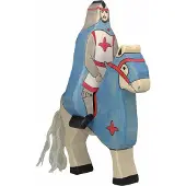 Sonstige Verlage Blauer Ritter mit Mantel, reitend (ohne Pferd)
