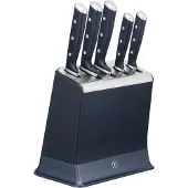 Tefal Messer-Set "EverSharp Pro", schwarz (dunkelblau, edelstahl), Edelstahl, Kunststoff, Kochmesser-Sets, Messer-Set, selbstschärfender Messerblock, Klinge aus deutschem Edelstahl
