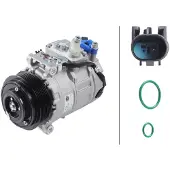 Hella 8FK 366 200-291 7SBU17C Klimaanlage Klimakompressor PAG 46 R134a passend für MERCEDES-BENZ E-Klasse Limousine (W211) C-Klasse Limousine (W203)