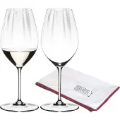 Riedel PERFORMANCE Riesling Glas 2er Set + Poliertuch