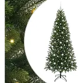 vidaXL Künstlicher Weihnachtsbaum Grün 210 cm PE und PVC