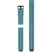 Garmin Silikonarmband Quickfit 26 mm, Türkis, mit extra langem Adapter für Unterwasseraktivitäten