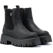 Buffalo Chelseaboots "Aspen Chelsea warm", Damen, Gr. 37, Warmfutter, schwarz, Nubuklederimitat, Schuhe Chelseaboots, Plateauboots, Stiefelette, Schlupfboots mit Memory Foam-Innensohle