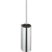 Keuco PLAN Care Toilettenbürstengarnitur, mit Deckel, 34964170100, Farbe: Aluminium silber-eloxiert/schwarz