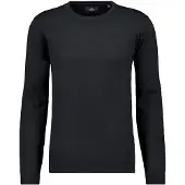 Ragman Rundhalspullover , Herren, Gr. 56, schwarz, Strick, 100% Wolle, Rundhals, Pullover Rundhalspullover