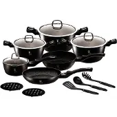Berlinger Haus 15-teiliges Granit-Topfset BH-6155 SCHWARZ SILBER