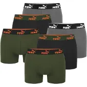 Puma Herren Boxershorts 6er Pack orange - L