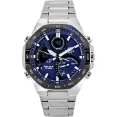 Edifice Casio ECB-950DB-2ADF Herrenuhr Edelstahl Bluetooth Silber Blau 51,2x48x13,9mm