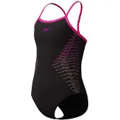 Speedo Plastisol Placement Thinstrap Muscleback Badeanzug